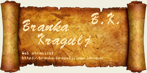Branka Kragulj vizit kartica